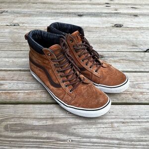Vans Sk8 Hi Men's Brown Suede Scotch Guard High Top Sneakers Size 12